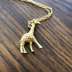 J Crew Gold Giraffe Necklace